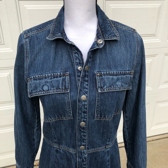 Lucky Brand Denim Dress With Raw Hem size Small - Picture 2 of 7